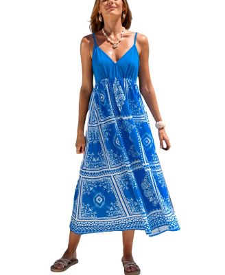 Women's Postmarked Patchwork Maxi Beach Dress