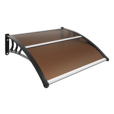 40 x 40 inch Window Door Awning Canopy UPF 50+ Polycarbonate Overhead Rain Snow Shelter