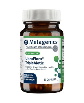 UltraFlora Triplebiotic - Prebiotic, Probiotic and Postbiotic Blend with Akkermansia for Gut Health - Supports Digestive - 30 Capsules