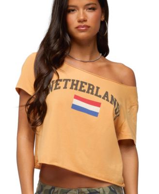 Women's Netherlands Off Shoulder T Shirt