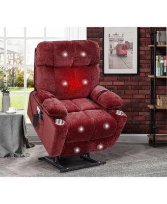 Dual Motor Power Lift Recliner Chair for Elderly Infinite Position Lay Flat 180degree(s) Recliner with Heat Massage