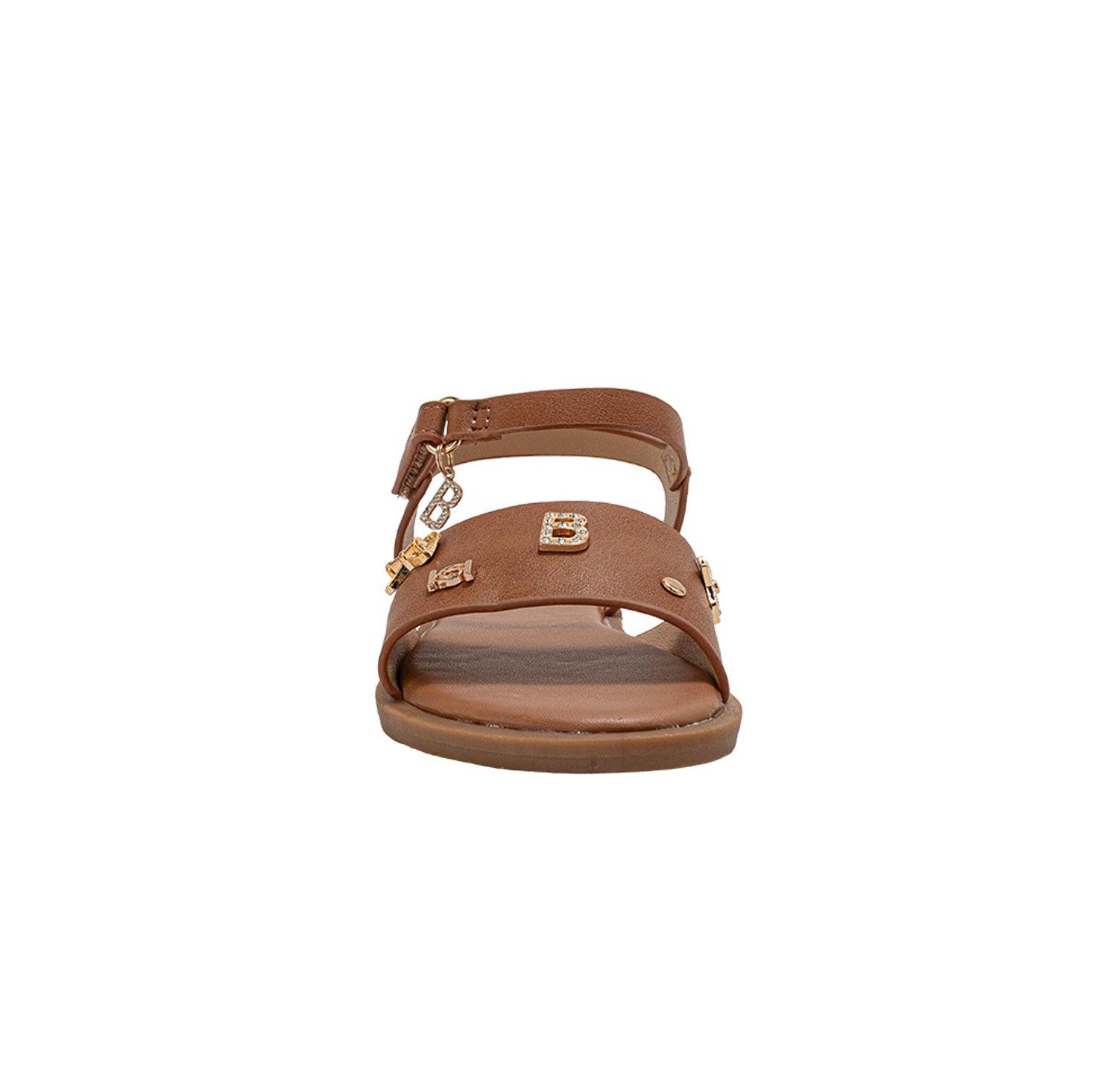 Little Girls Fashion Sandals - Dressy Shoes with Decorative Metal Charms