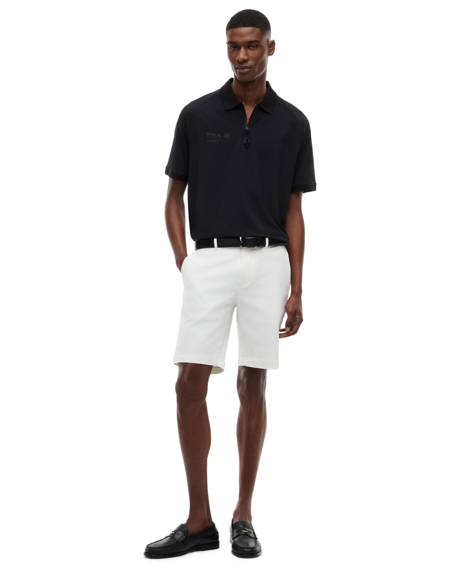 x U.S. SailGP Men's Stealth Performance Collared Polo Shirt