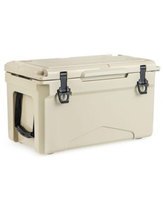30 Quart Rotomolded Hard Cooler with Integrated Cup Holders and Bottle Opener