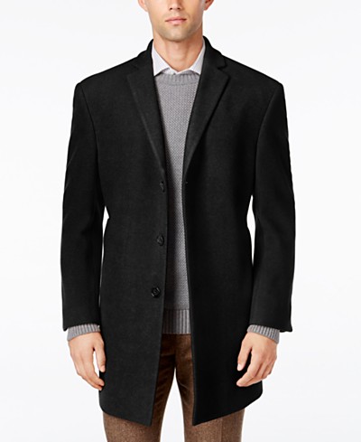 Calvin Klein Men's Prosper Wool-Blend X-Fit Overcoat & Reviews - Coats &  Jackets - Men - Macy's