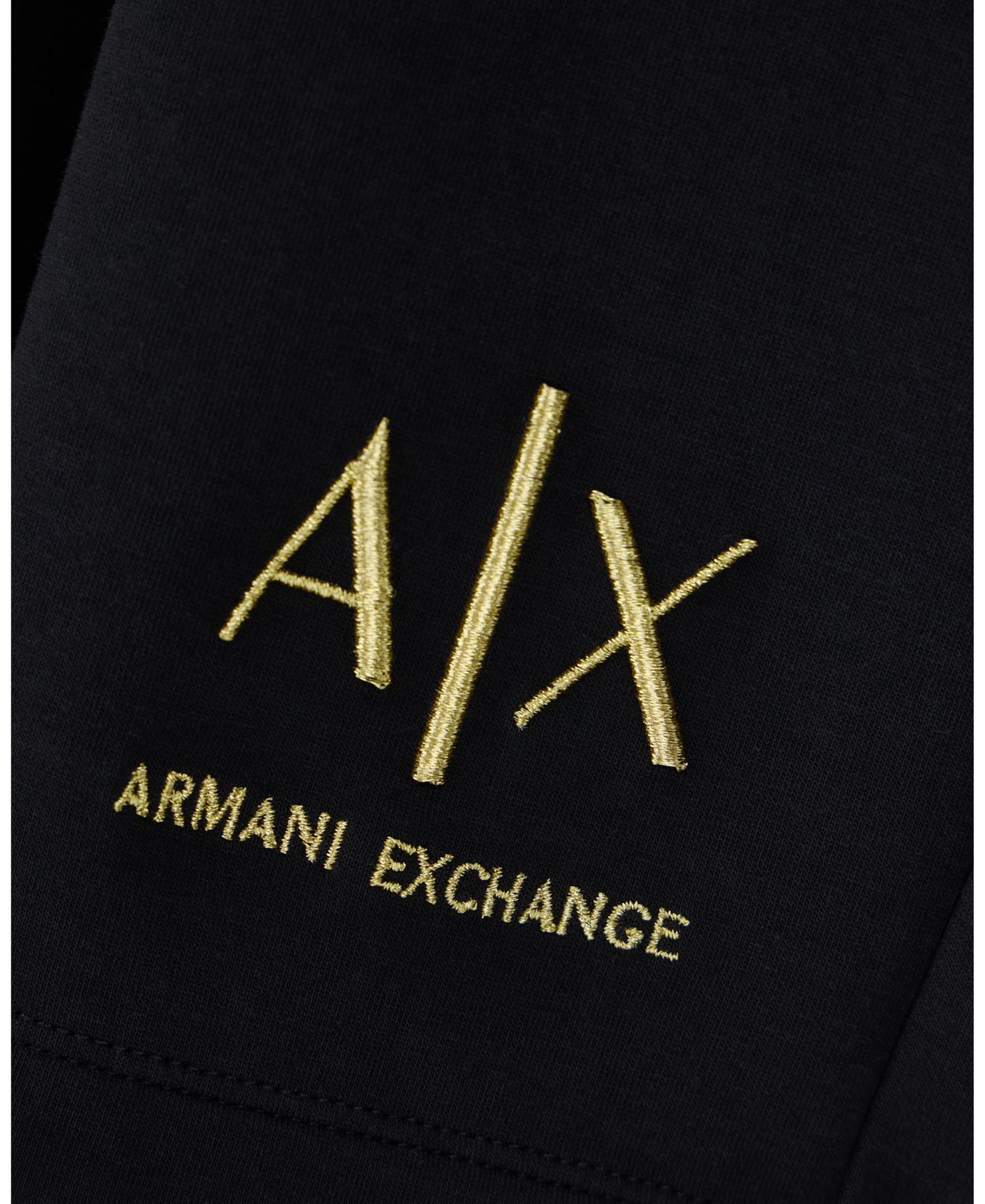 Men's Black And Gold Bonded Cotton Short