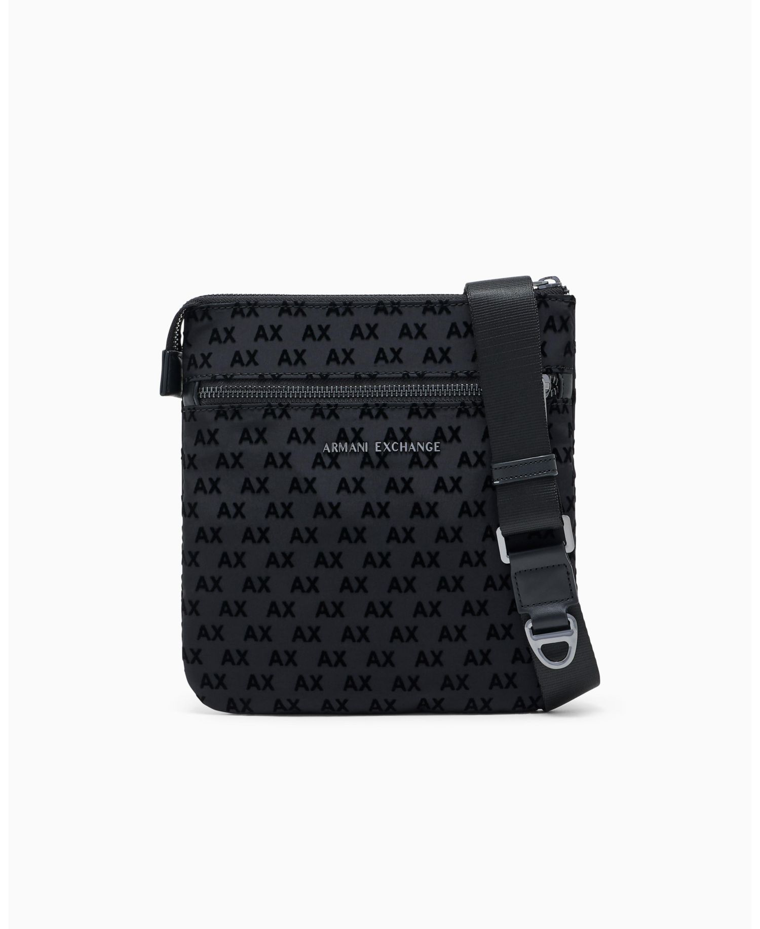 Men's Flocked Flat Crossbody