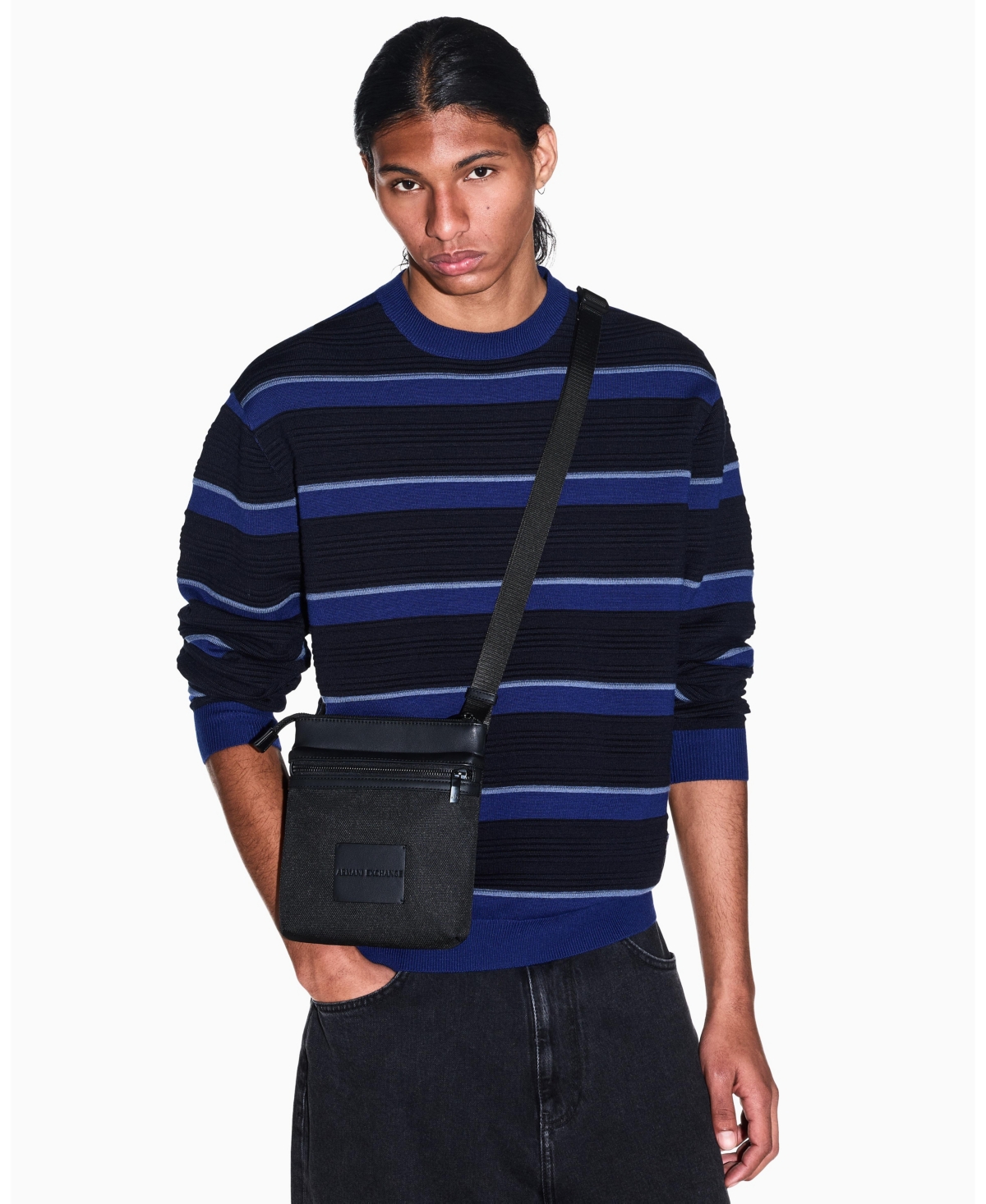 A|X Armani Exchange Men's James Flat Crossbody