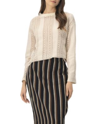 Women's Straight Jacquard Blouse