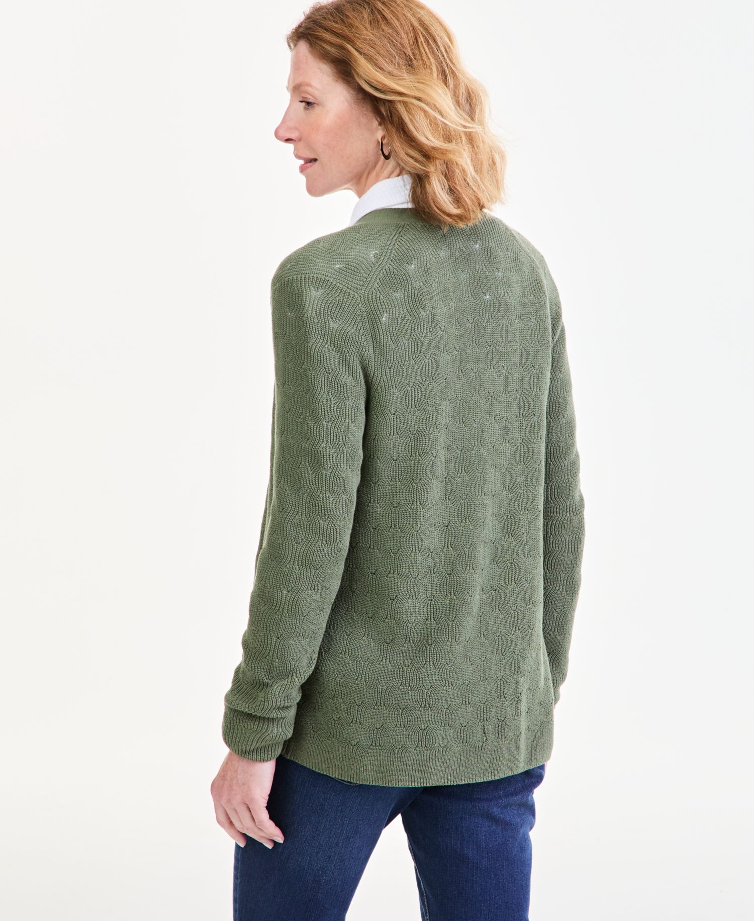 Plus Open Stitch Cardigan, Macy's Exclusive