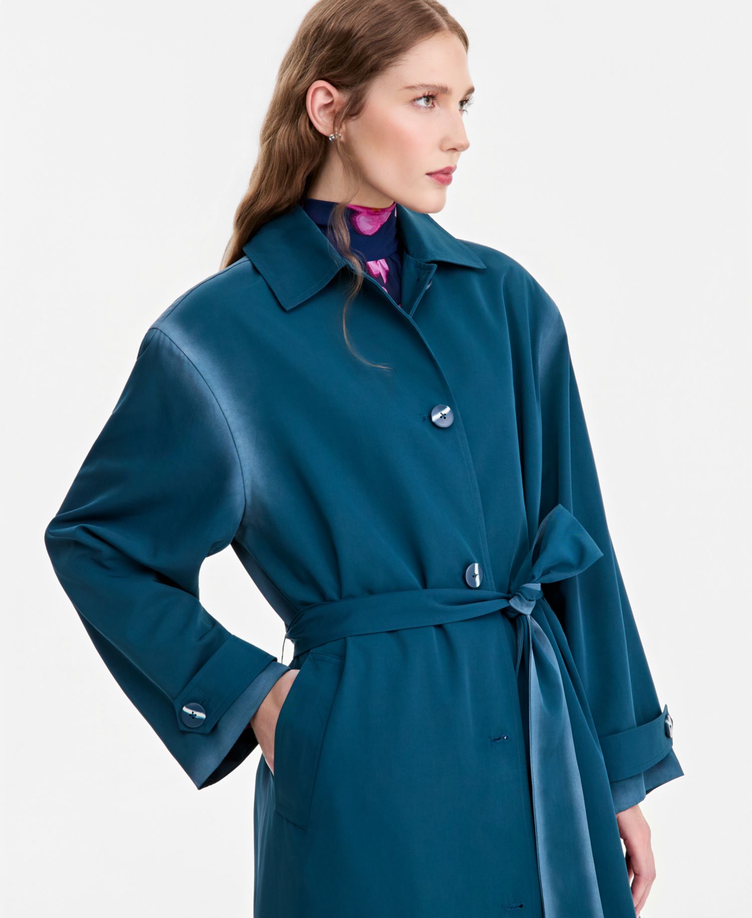 Women's Ombr&eacute;-Effect Water-Repellent Trench Coat