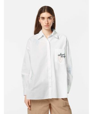 Women's Embroidered Poplin Shirt,