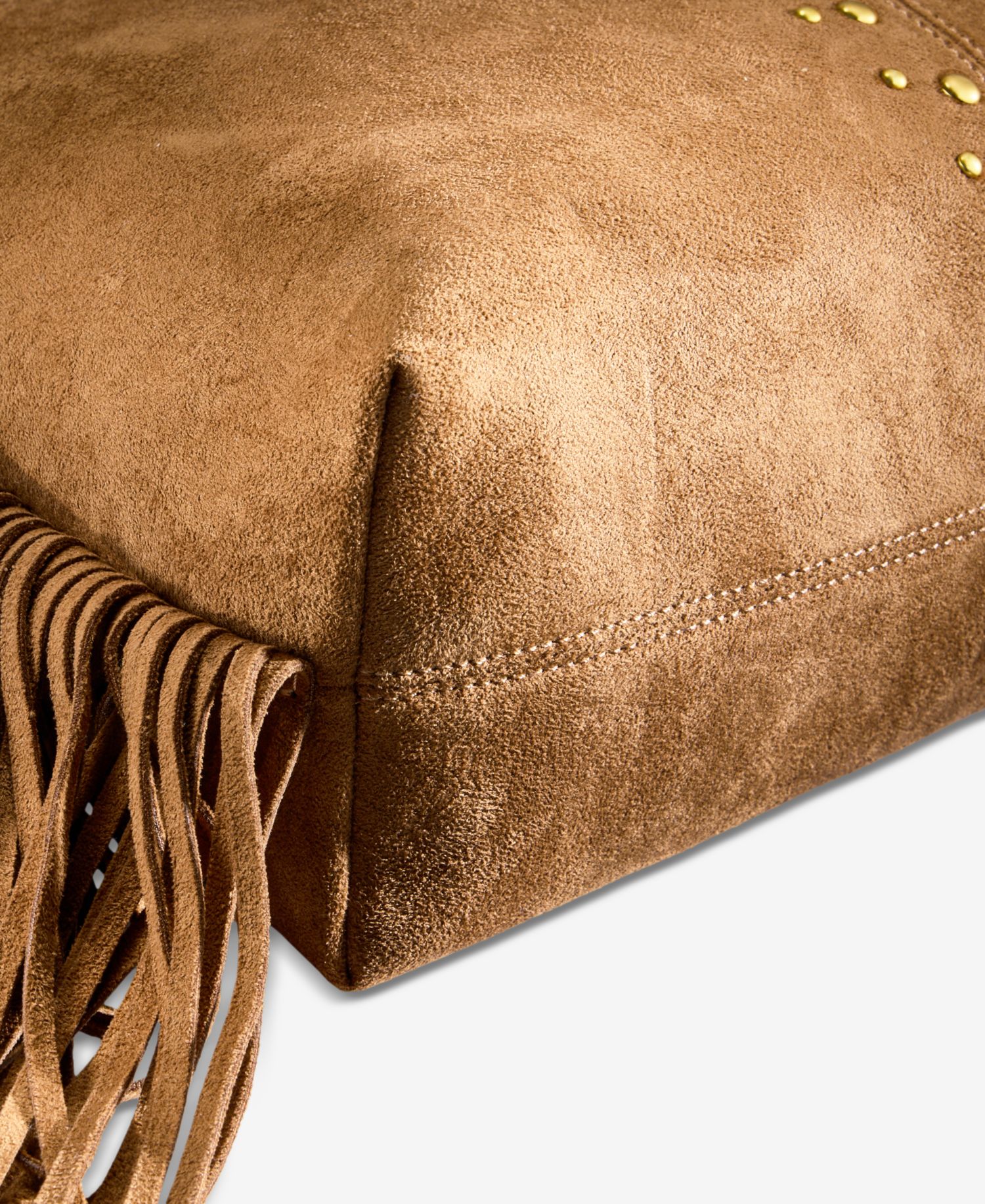 Fringed Faux-Suede Hobo Bag