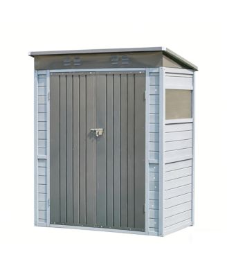 Iron-Wood Outdoor Tool Shed Waterproof Storage Shed