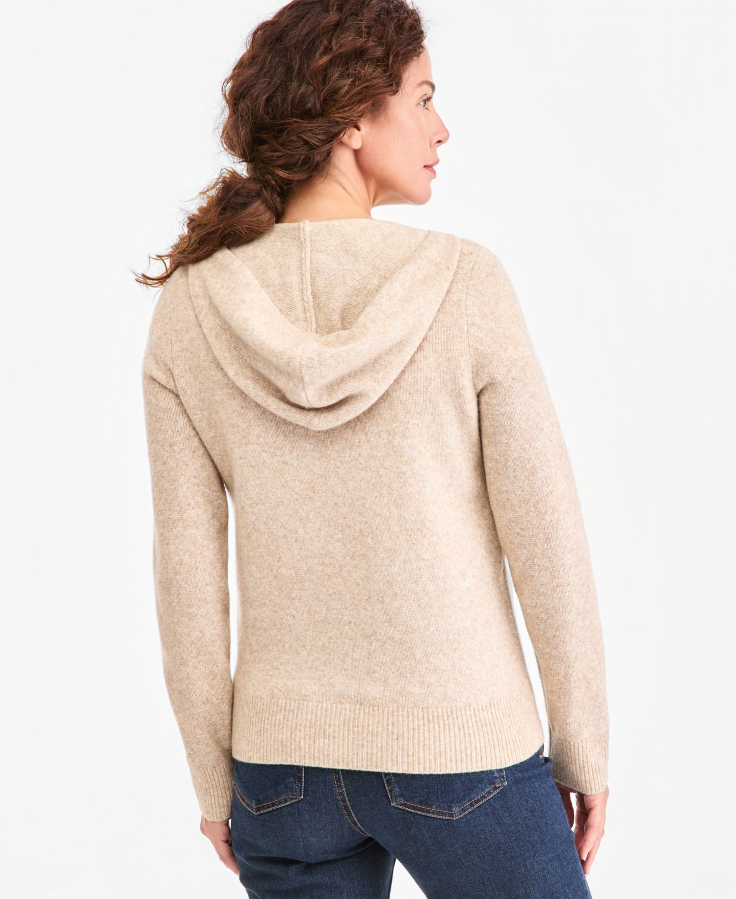 Petite Luxsoft Full-Zip Hoodie Sweater,