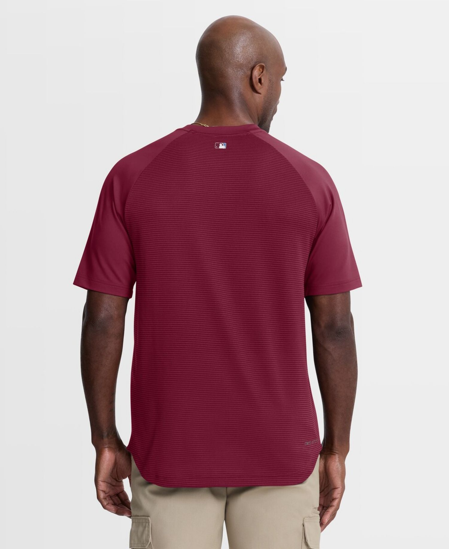 Men's Burgundy Philadelphia Phillies Authentic Collection Batting Practice Pre-Game Raglan Dri-FIT T-Shirt
