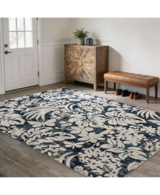 5x7 FT Washable Area Rug, Plush Velvet Abstract Leaf Pattern Carpet for Entryway, Living Room, Bedroom, Home Decor, Tint