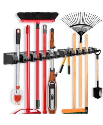 Mop Broom Holder Wall Mount Organizer Rack