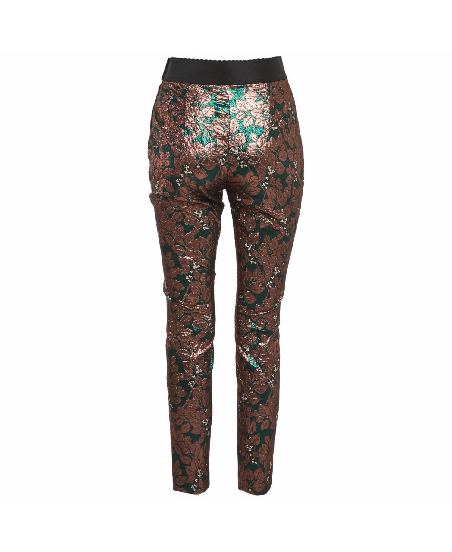 Women's Metallic Brocade Cigarette Pants