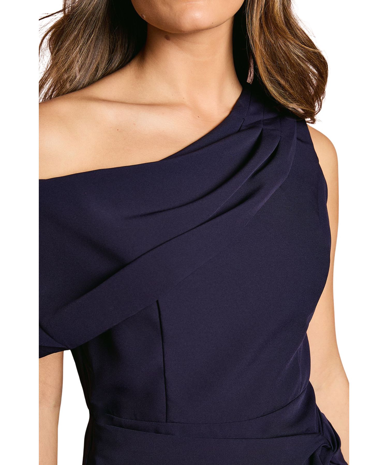 Women's One Shoulder Twist Front Pencil Dress