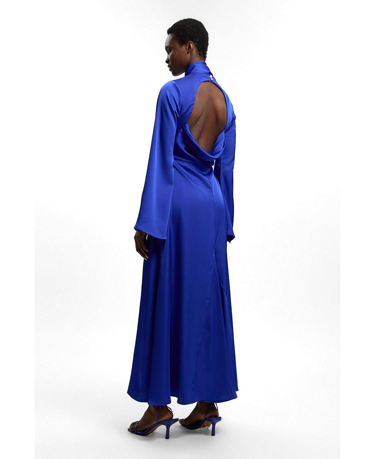 Karen Millen Women's High Neck Long Sleeve Maxi Dress view 3 — MAYCSS fashion products