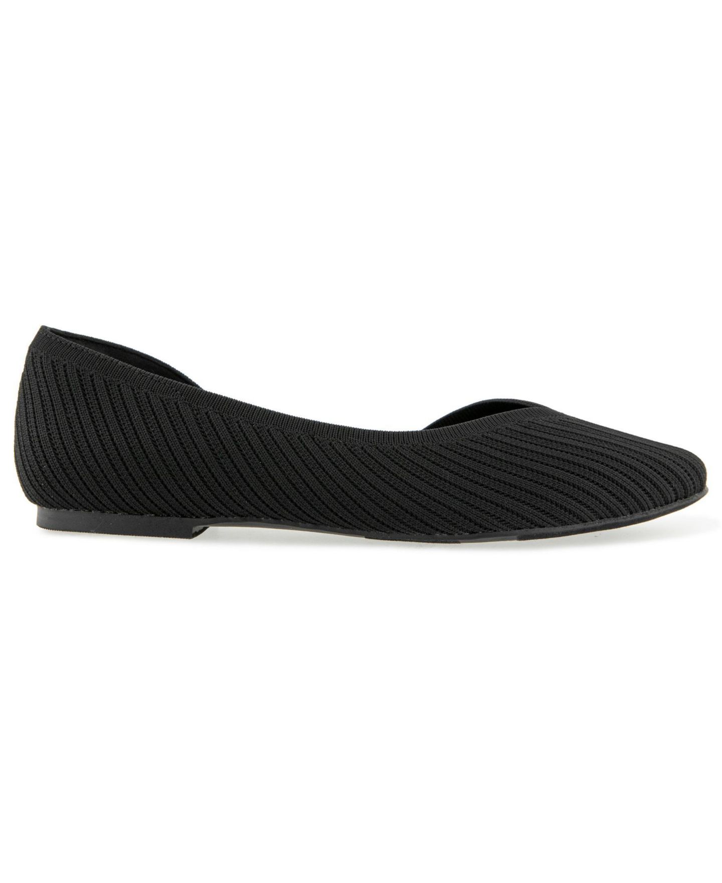 Женские балетки Kensie Gavah Knit D'Orsay Ballet Flat, цвет: Чёрный — фото 2