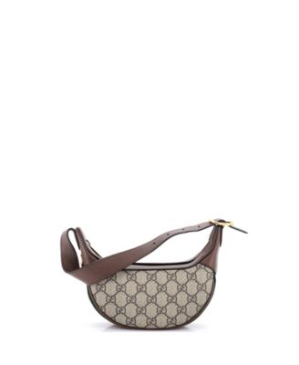 Mini Ophidia Half Moon Bag GG Coated Canvas