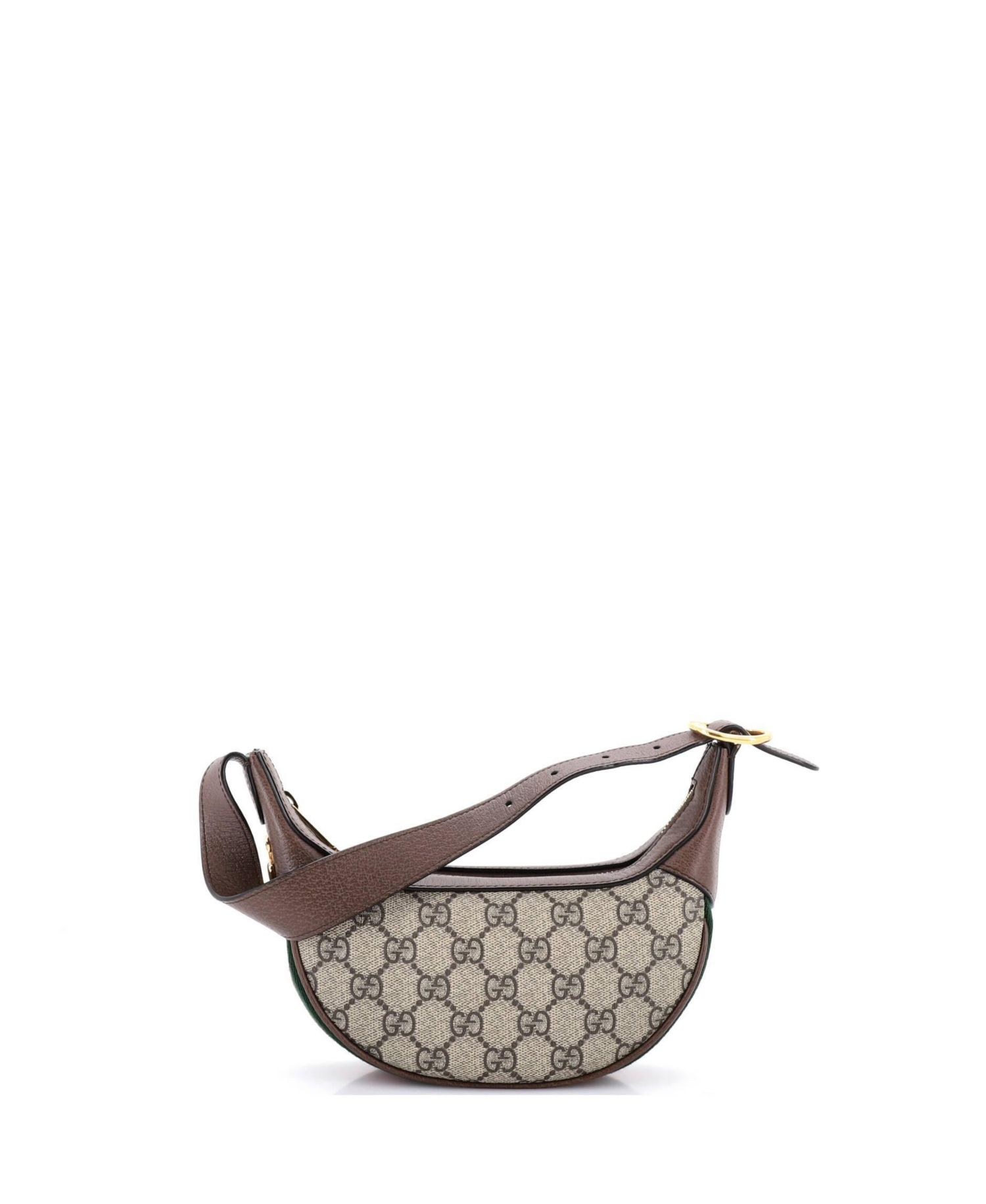 Mini Ophidia Half Moon Bag GG Coated Canvas