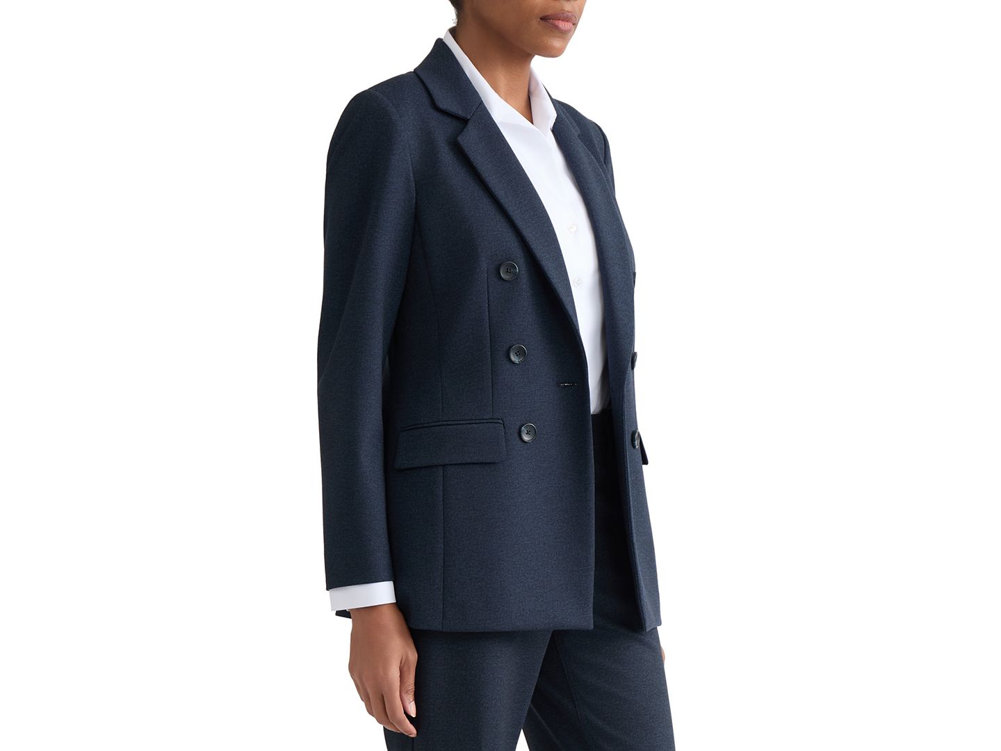 Женский пиджак Jones New York Notch Collar Blazer, цвет: Тёмно-синий — фото 3