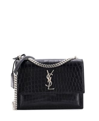 Medium Sunset Crossbody Bag Embossed Leather