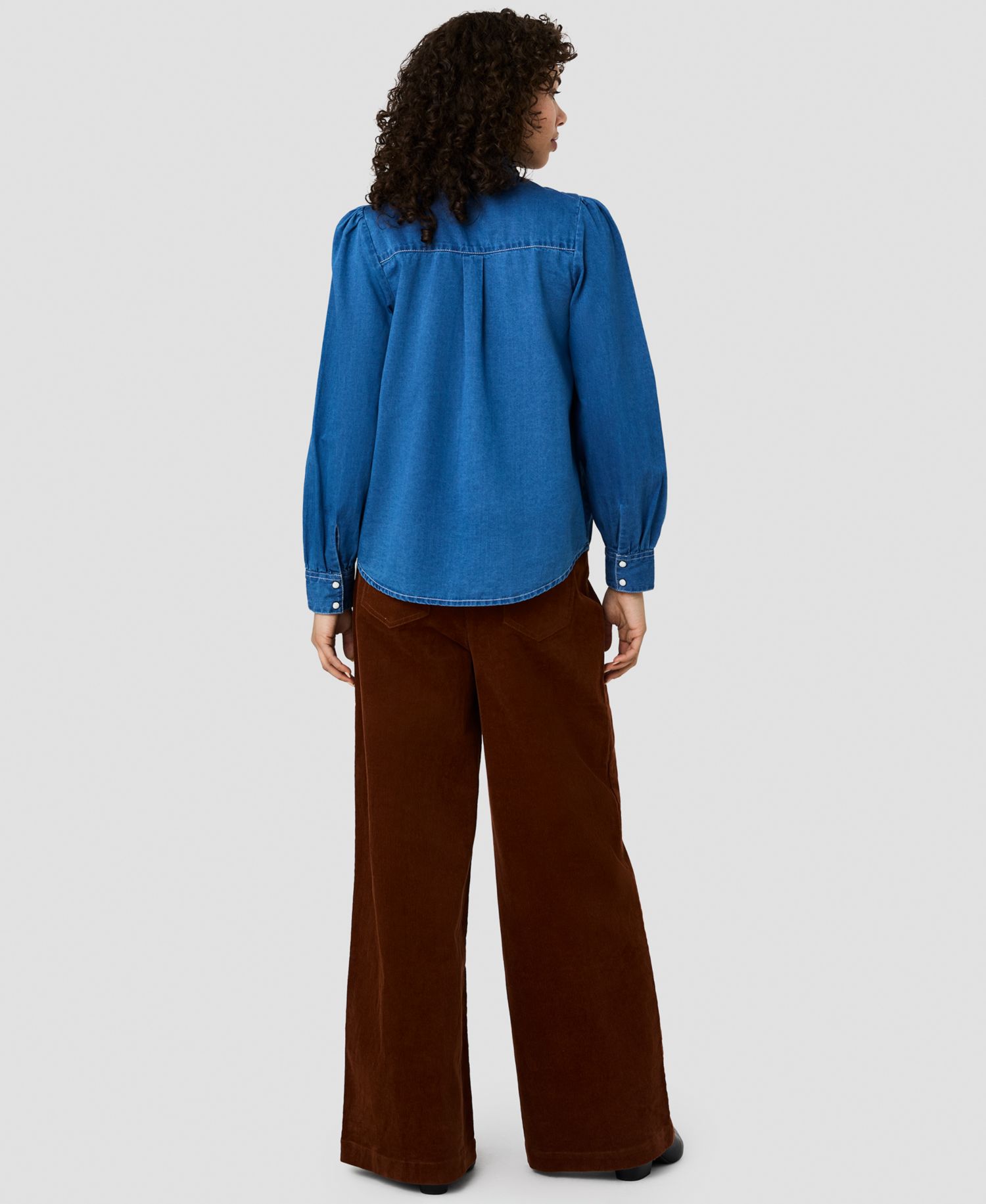 Women's Collared Button-Front Top