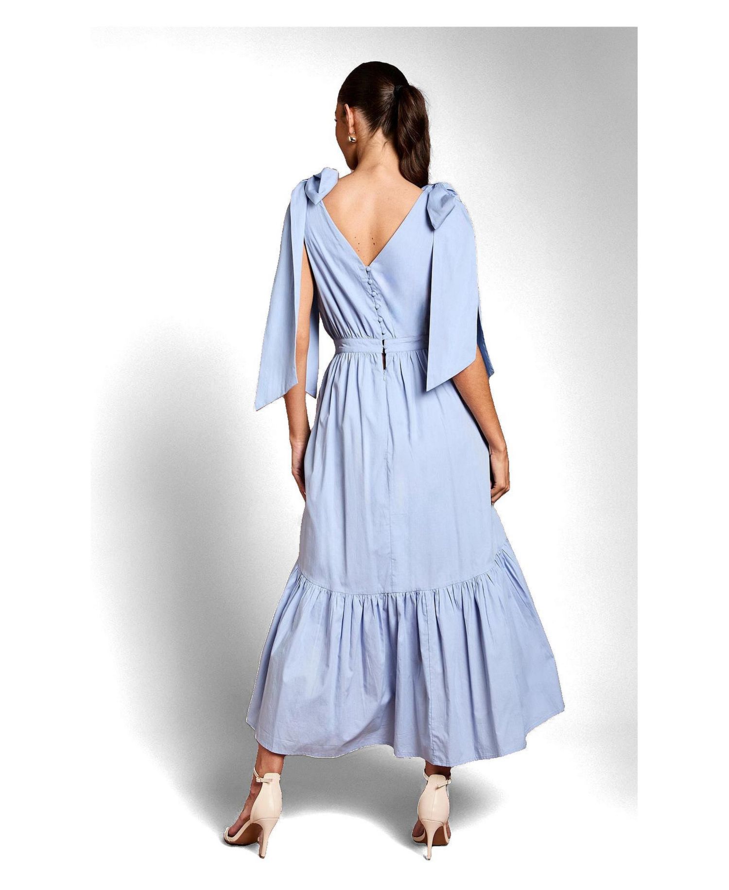 Women's Floral Corsage Fit Flare Dress