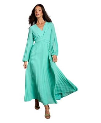 Women's Pleated Wrap Dress