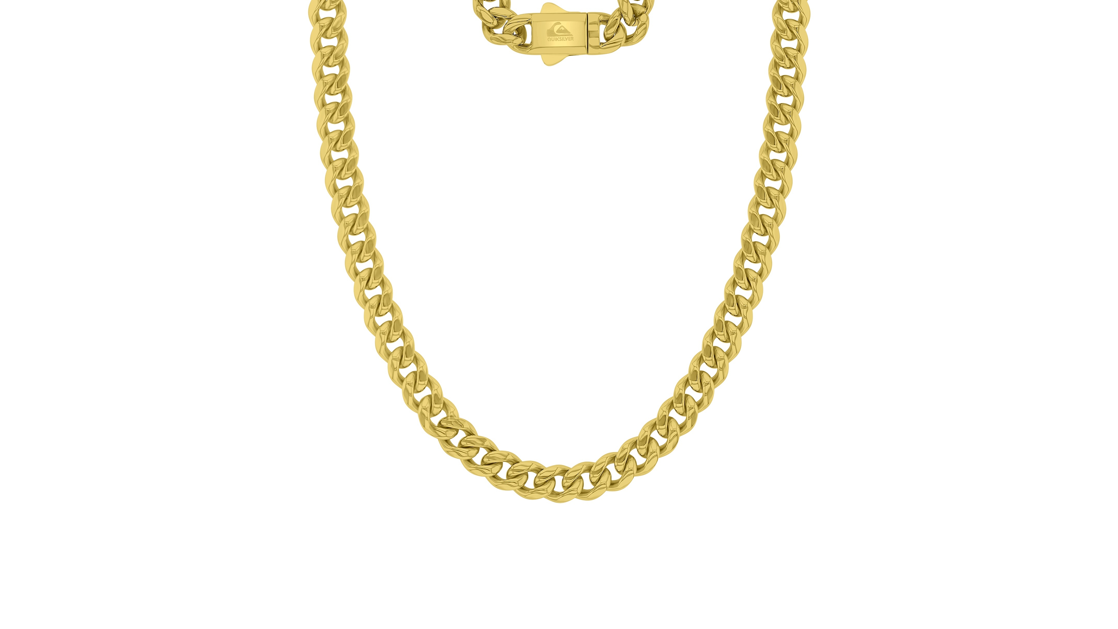 Quiksilver Men's Miami 18k Yellow Gold-Plated Cuban Chain Necklace