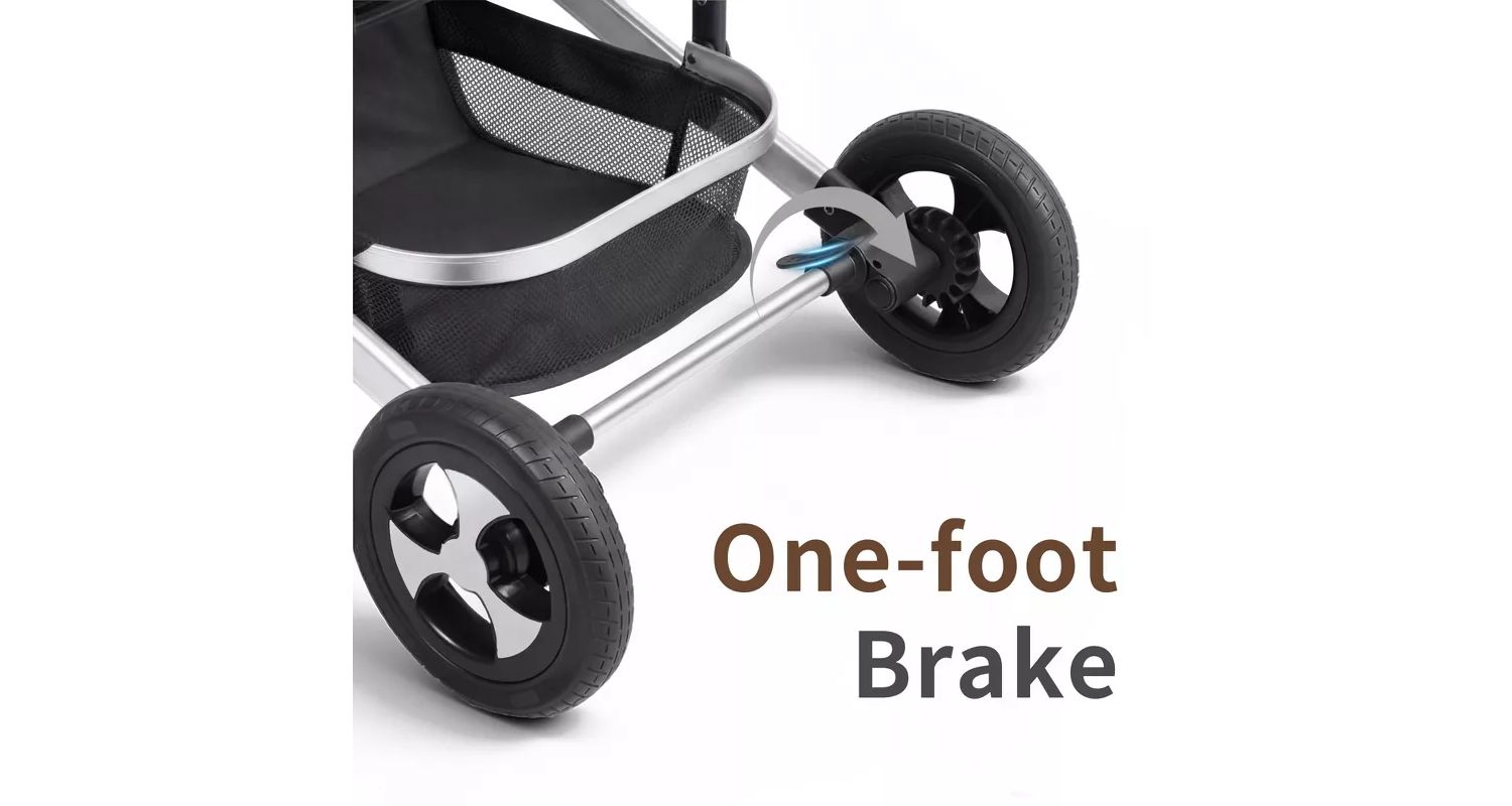 Cozi 2 Convertible Baby Stroller, Folding High Landscape Design with Adjustable Canopy and Diaper Bag