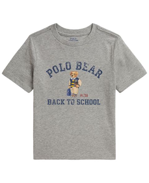 Футболка Polo Ralph Lauren Polo Bear Cotton Jersey T-Shirt для мальчиков, цвет: Меланжевый