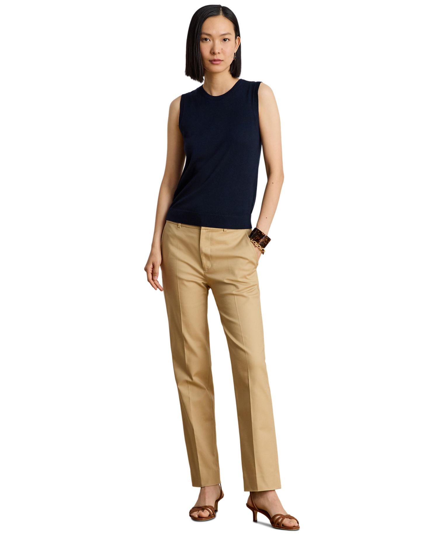 Petite High-Rise Slim Ankle Pants