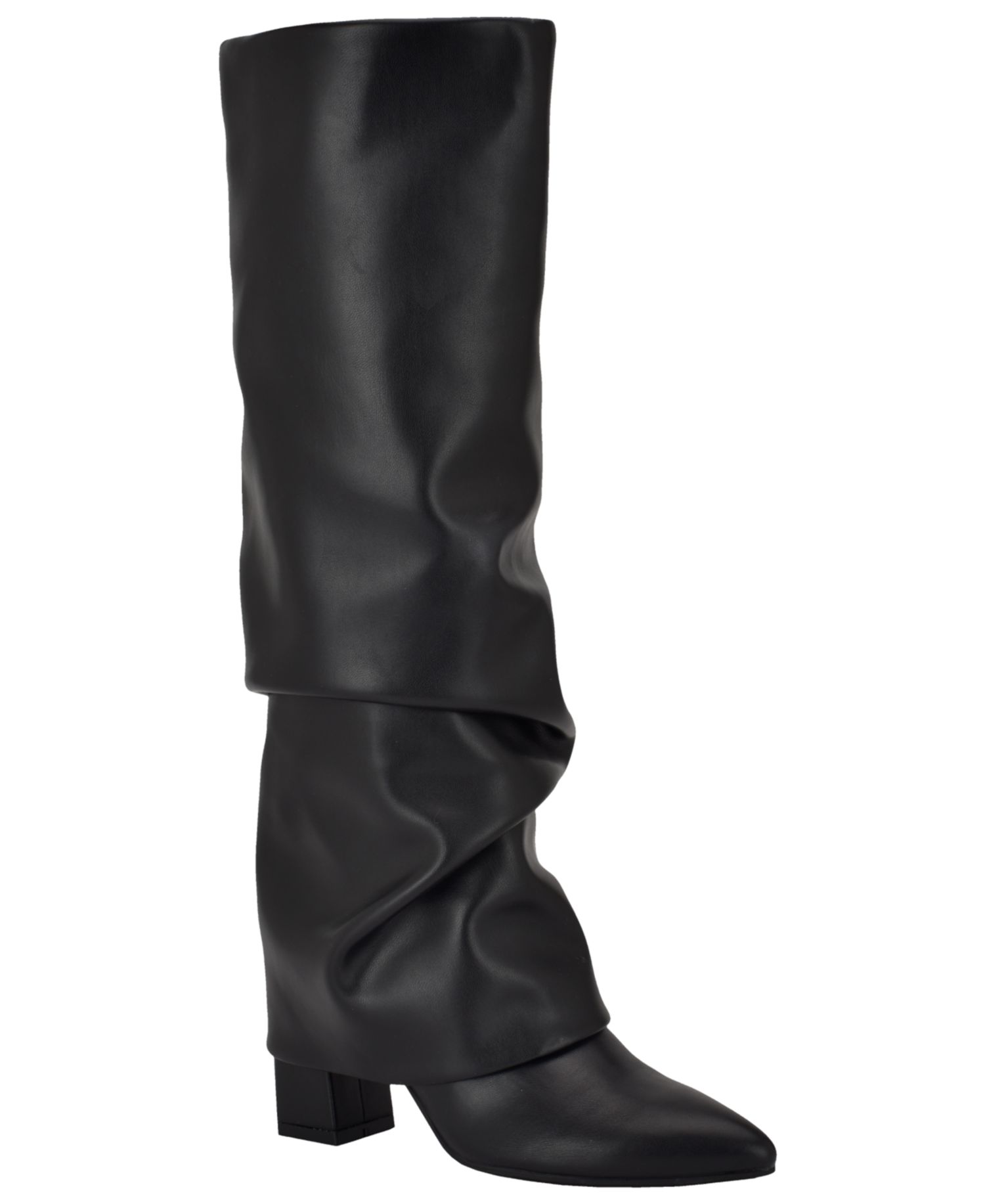 Women's Geima Tall Slouchy Foldover Block Heel Boots, Regular & Wide Calf