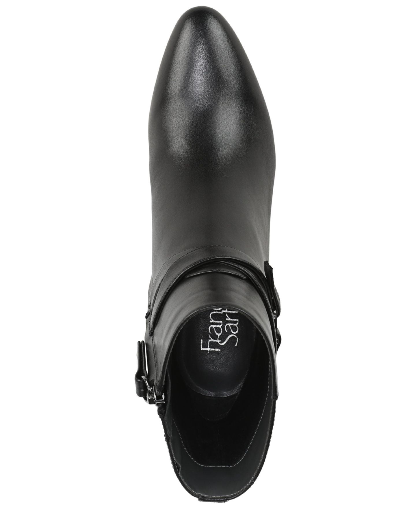 Женские ботинки Franco Sarto Flexa Caden Pointed Toe Zip Short Booties, цвет: Чёрный кожаный — фото 4