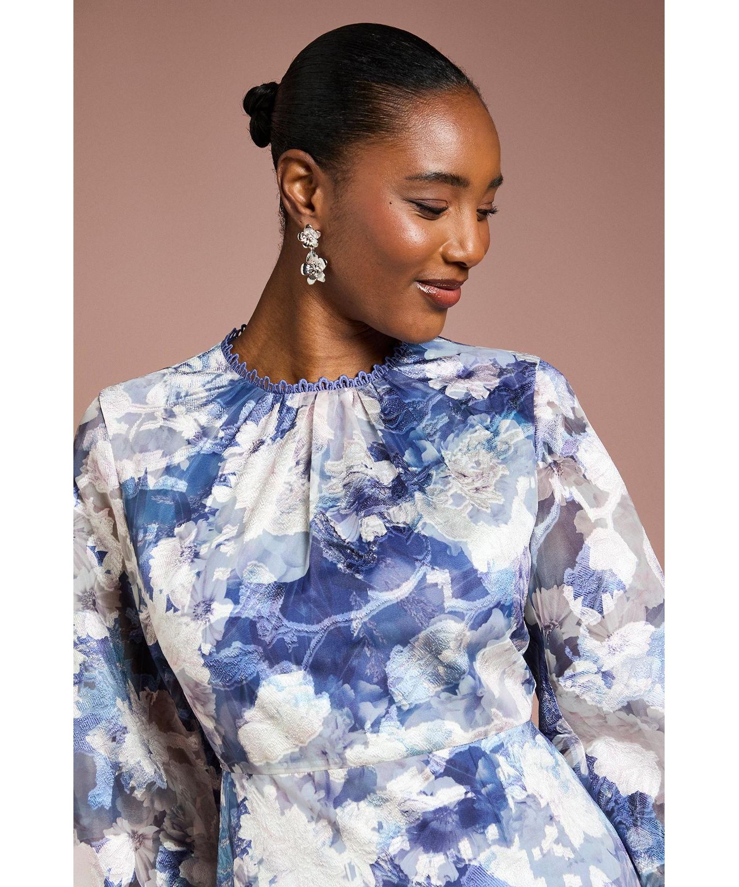 Women's Printed Volume Fit And Flare Dress