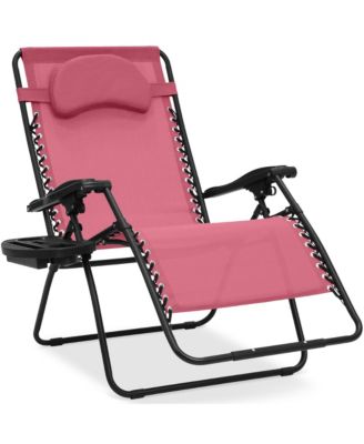 Zero Gravity Chair Folding Lounge Recliner Cup Holder Tray.