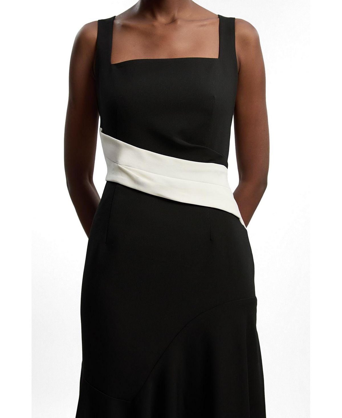 Karen Millen Women's Strappy Asymmetric Maxi Dress view 2 — MAYCSS fashion products