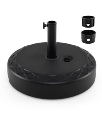 Fillable 90 Lb Round Patio Umbrella Stand with Dual Adapters