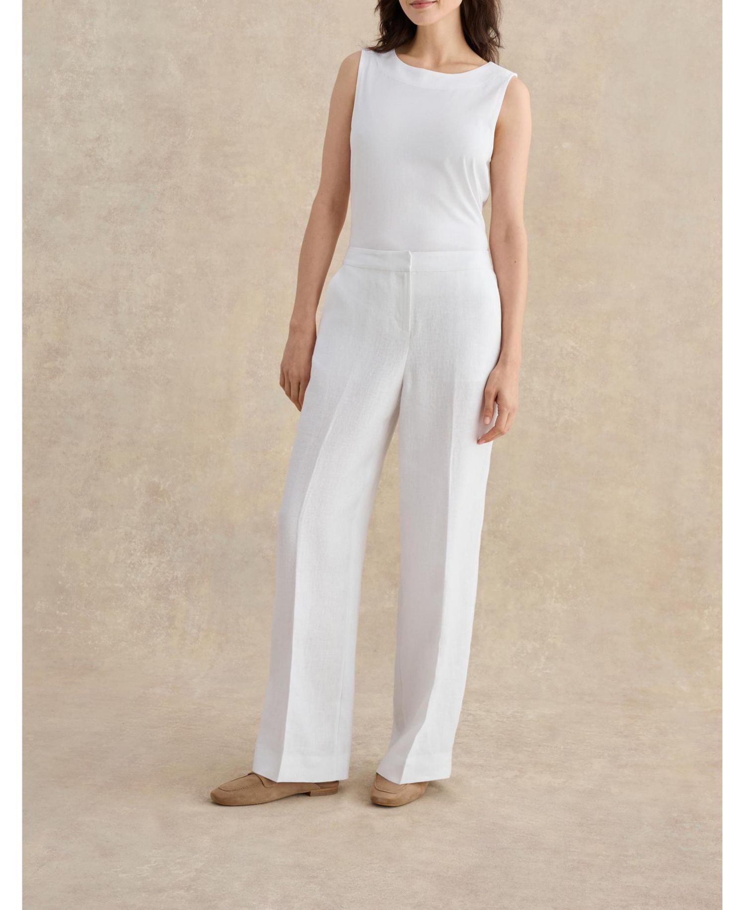 Women's Alessia High-Waist Linen Trousers