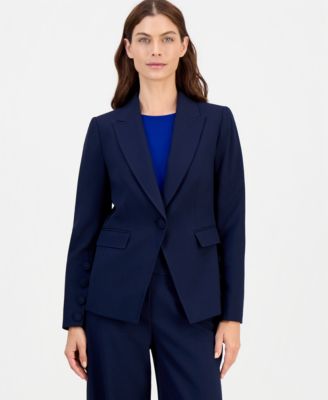 Women's Single-Button Peak-Lapel Blazer
