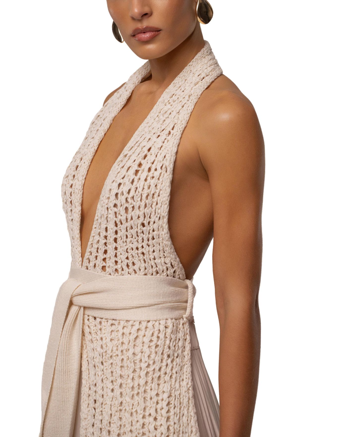 Женский топ JLUXLABEL Low Tide Crochet, цвет: Слоновая кость — фото 6