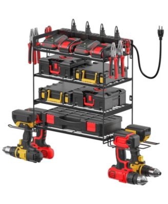 Charging Station Drill Holder Wall Mount Rack 4 Layer