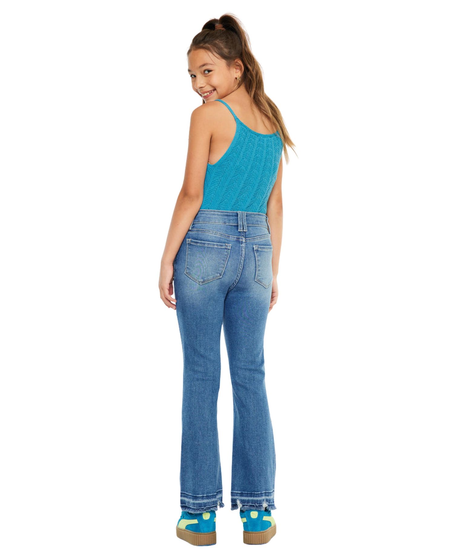 Big Girls Bibi High Rise Crop Bootcut Jeans