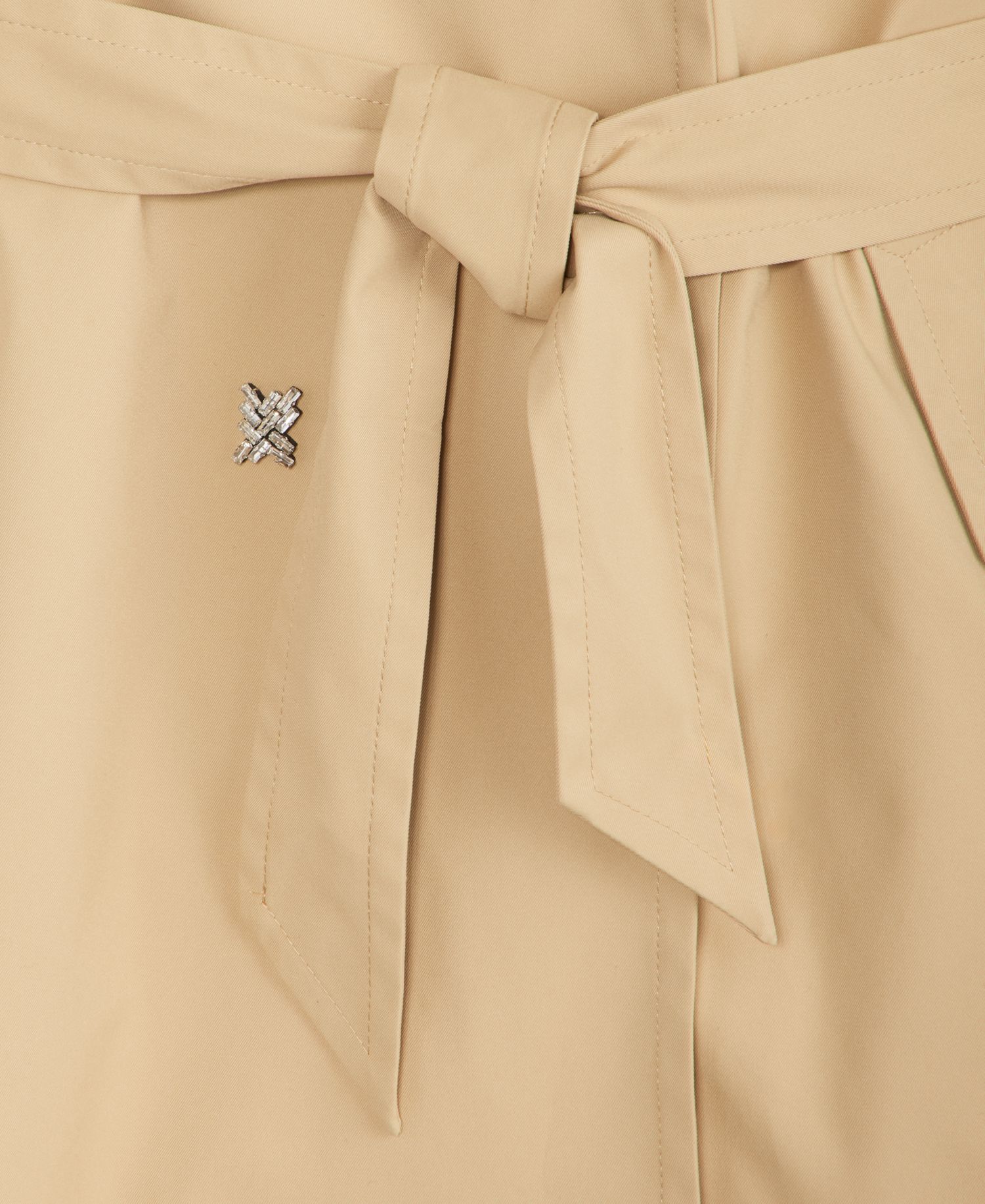 Women's Embellished-Belted Trench Coat
