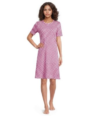 Women's Cotton Interlock Short Sleeve Knee Length Gown